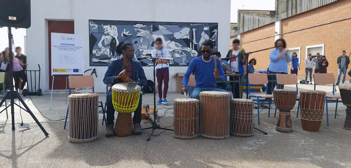 Taller Percusión IES Lepe Huelva Fundacion Cepaim