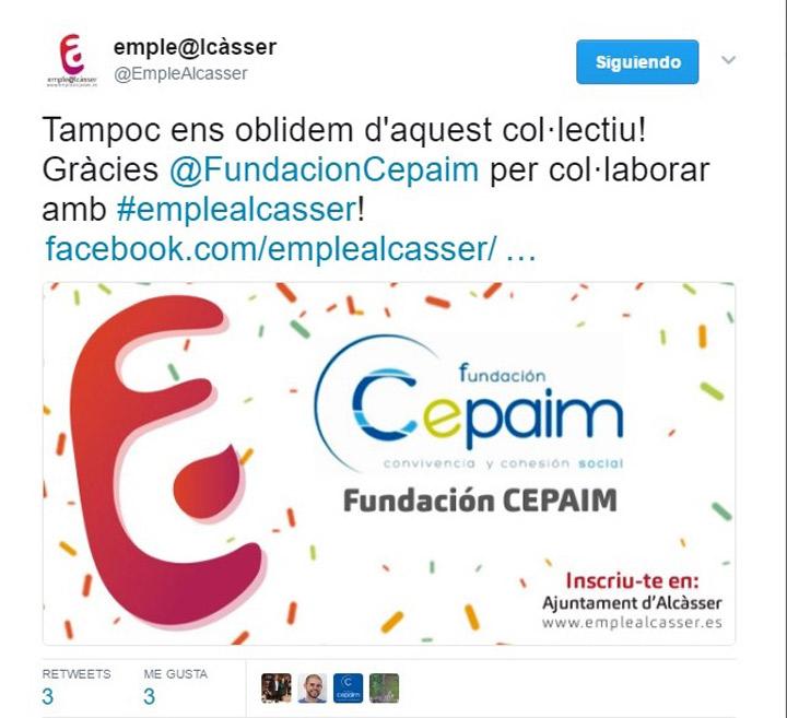 Twitter participacion Fundacion Cepaim
