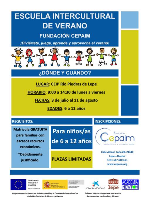 Escuela de Verano fundacion Cepaim en Lepe web