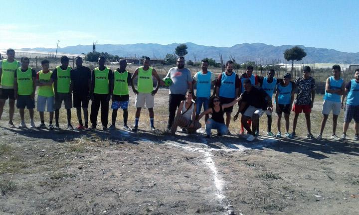 Fundacion Cepaim en Nijar futbol convivencia asentamientos
