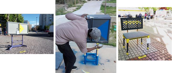 Reciclaje y creación muebles Fundacion Cepaim en Zaragoza