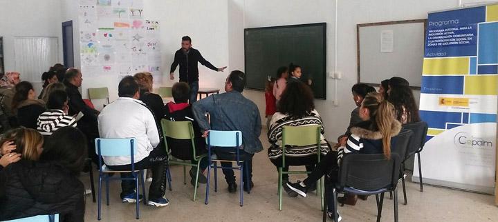 Taller padres y madres Lepe Fundacion Cepaim Huelva