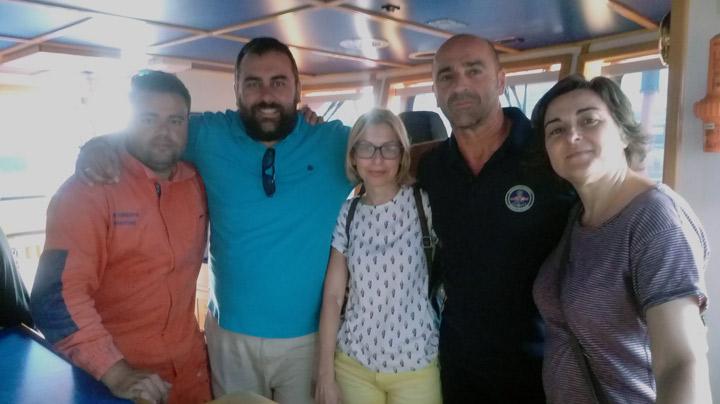 Tripulación visita guardamar fundacion cepaim en nijar