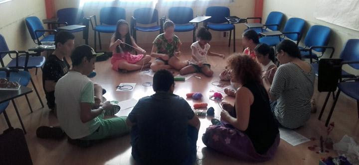 Taller atrapasueños adolescentes PI fundacion Cepaim en Madrid