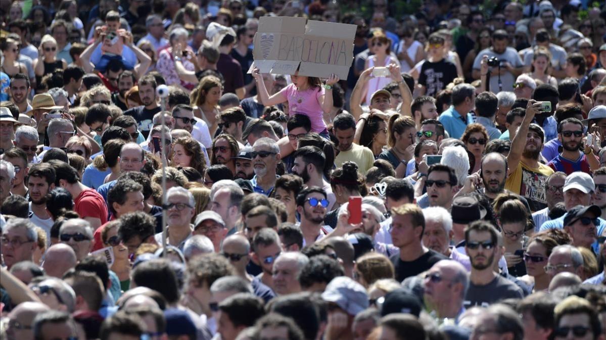 el periodico imagen concentracio barcelona atentado
