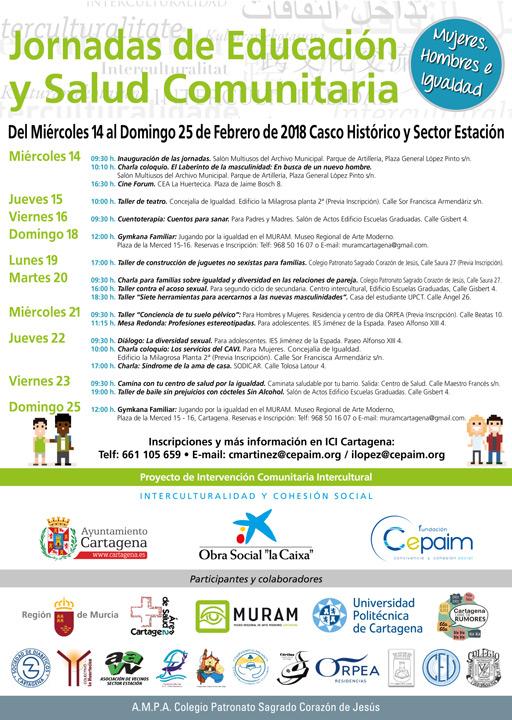 Jornadas Salud comunitaria e Igualdad Cartagena febrero2018 ICI