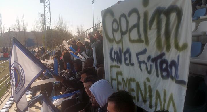Fundacion Cepaim en Zaragoza   asistencia partido fultbol femenino marzo2018