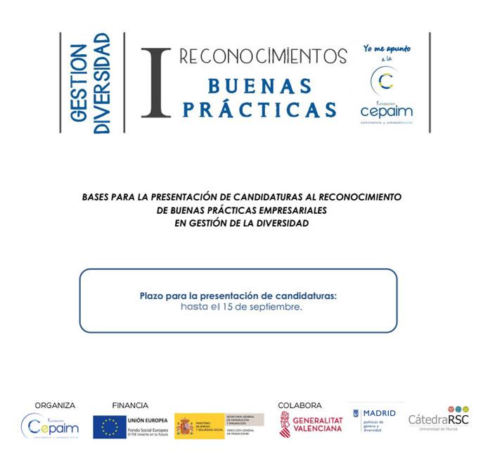 reconocimientos buenas practicas gestion de la diversidad empresas cepaim madrid murcia valencia 2018
