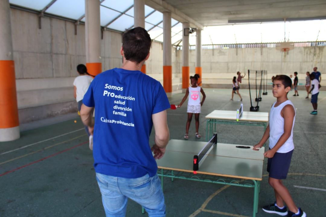 Fiesta final de la colonia urbana CaixaProinfancia en Molina de Segura (Murcia)
