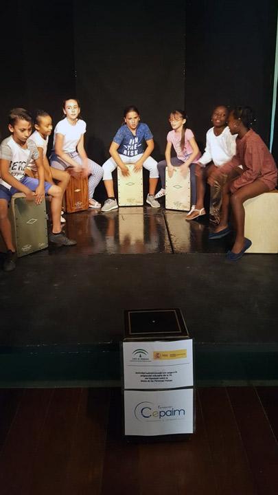 Cajacomunicando FundacionCepaim Lepe percusión septoct 2018 2