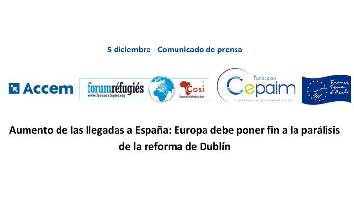 comunicado aumento llegadas españa fin reforma dublin