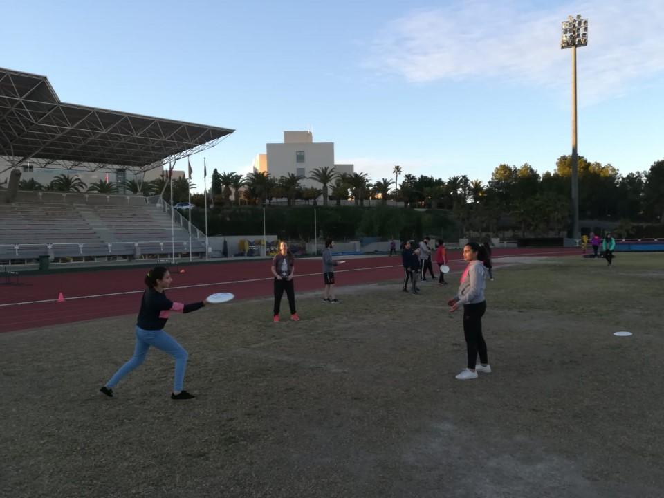 Ultimate Frisbee en el programa CaixaProinfancia en Murcia