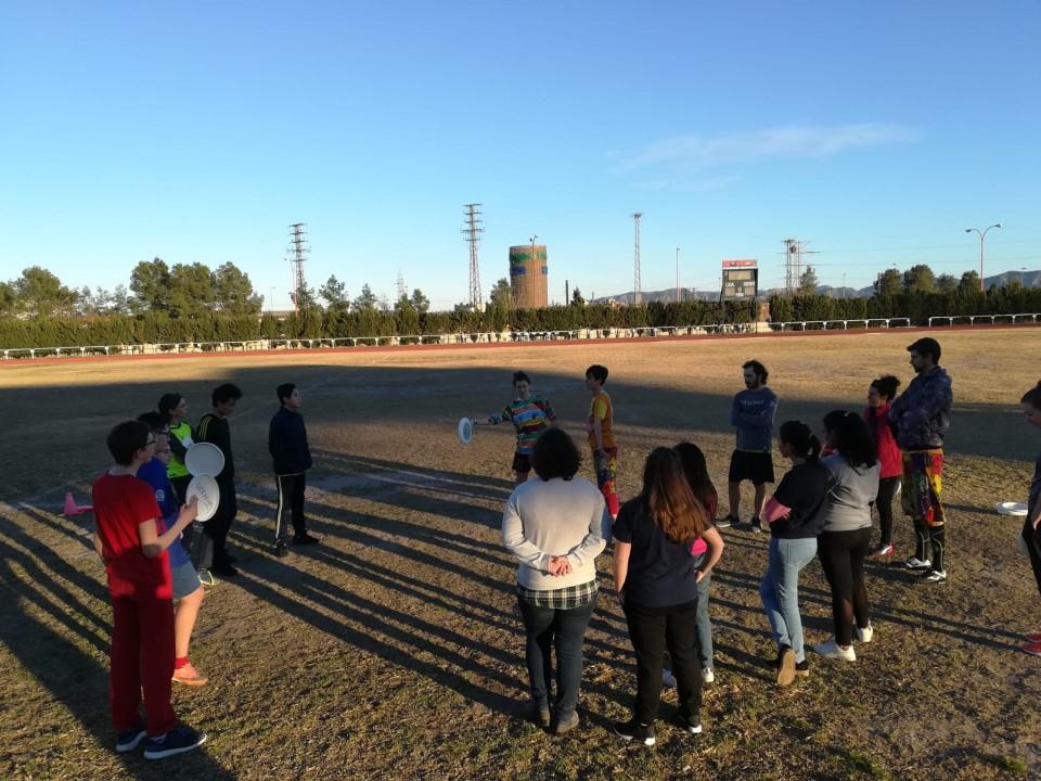 Ultimate Frisbee en el programa CaixaProinfancia en Murcia