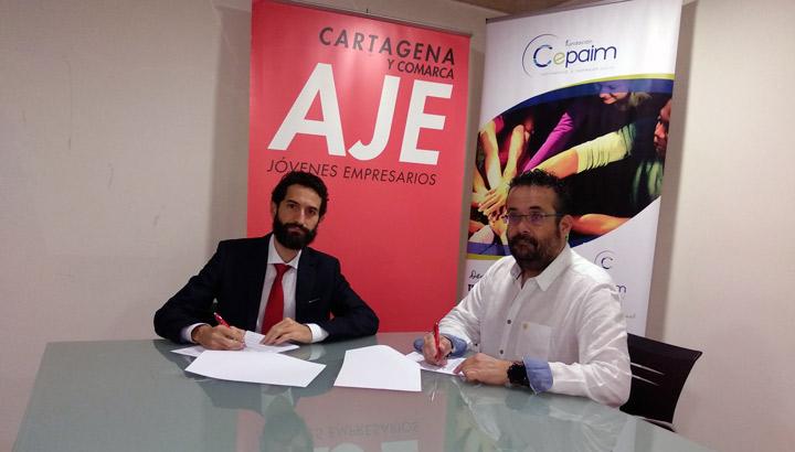 ConvenioAJE 1 firma Cartagena Cepaim marzo2019