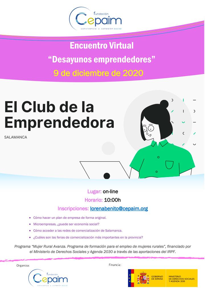 web Cartel Salamanca MujerRuralAvanza DesayunoEmprendedoras diciembre2020