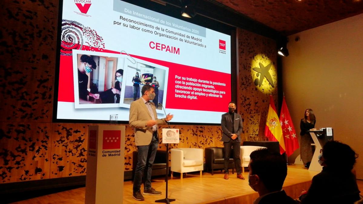 ReconocimientoVoluntariado Cepaim Madrid FEVOCAM enero2021