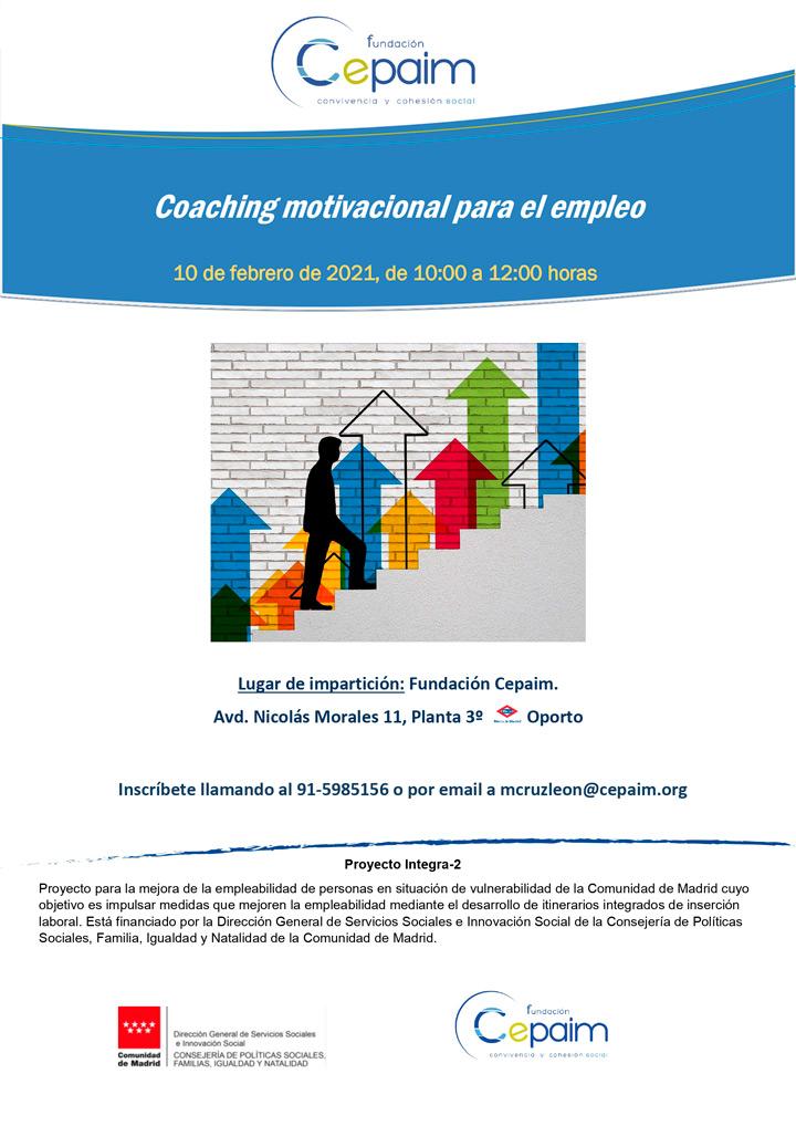 web Cartel Coaghing motivacional para el empleo