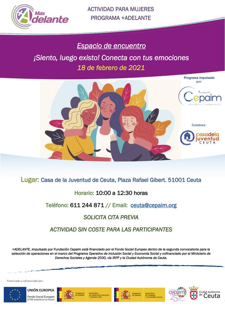 web cartel CEUTA +Adelante espacio de encuentro febrero 2021