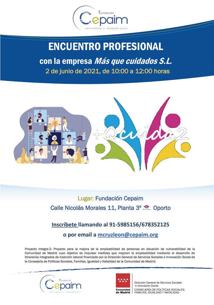 CartelWeb Integra2 Madrid Encuentro profesional junio2021