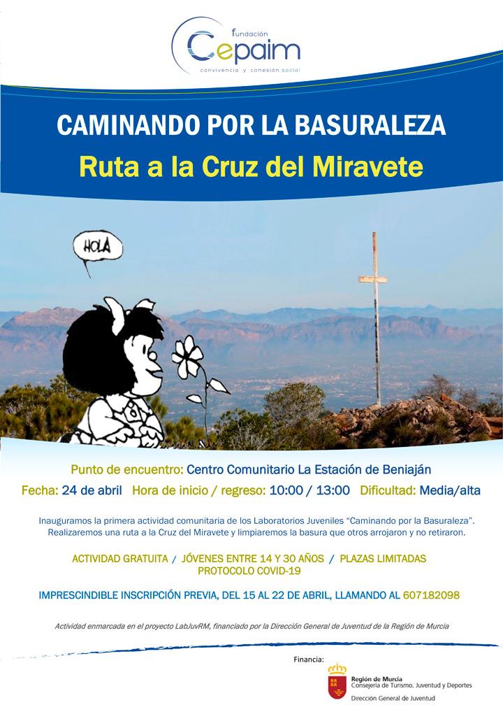 Murcia Cartel LabJuvRM SalidaMiravete abril2021