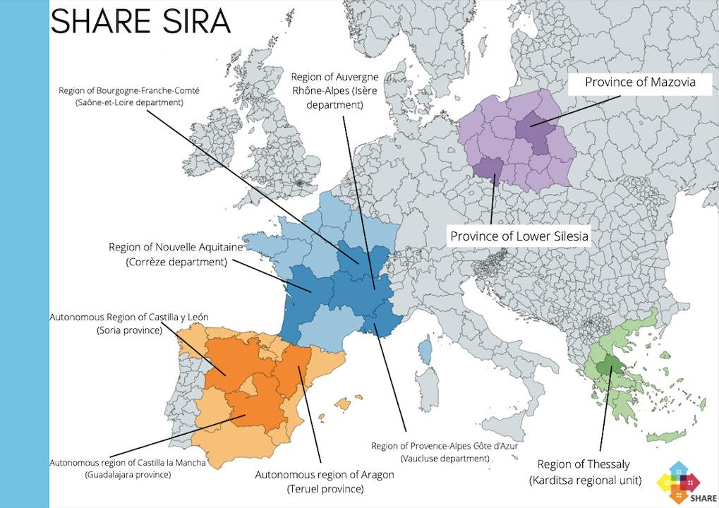 SHARE SIRA Mapa