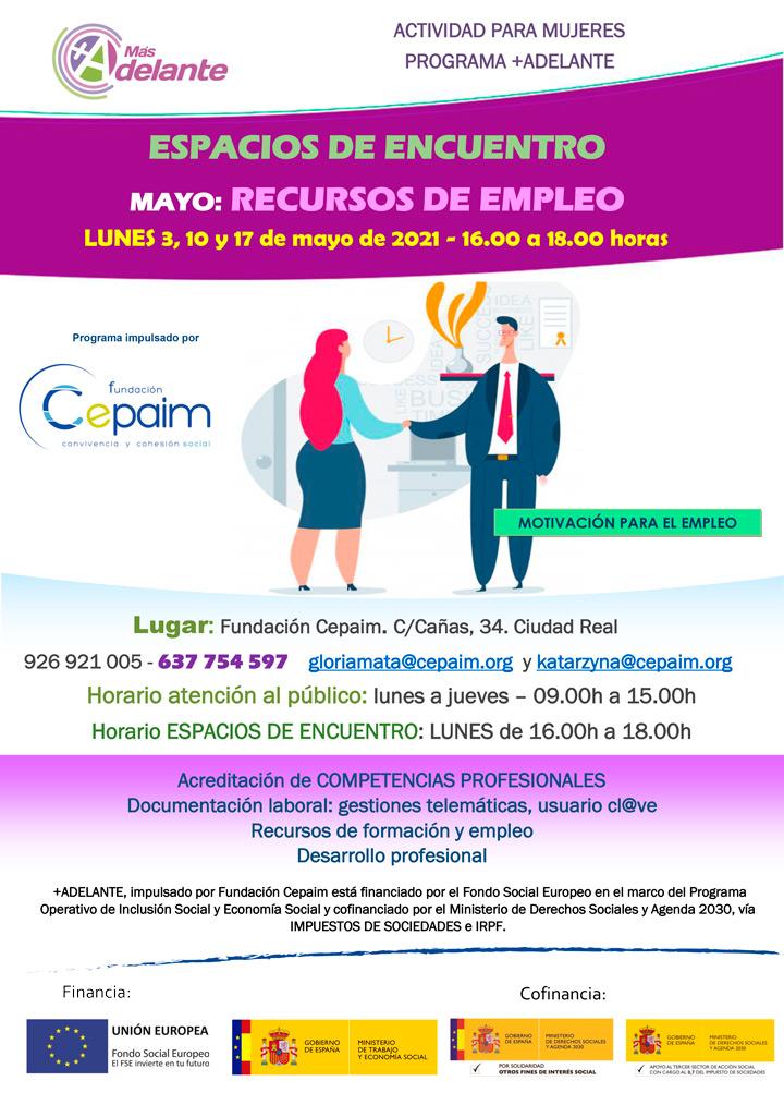 web 2021 Cartel RECURSOS EMPLEO Ciudad Real MasAdelante