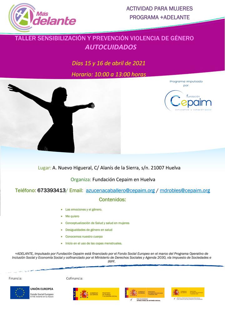 web Cartel Huelva MasAdelante Autocuidados abril2021