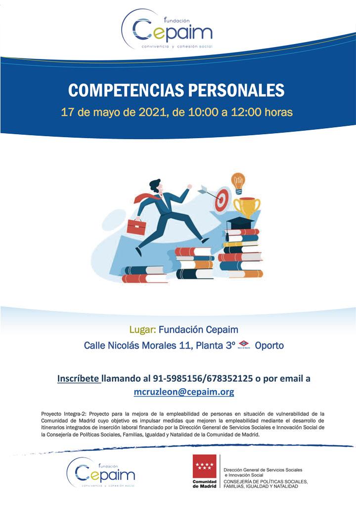 web Cartel Integra2 Madrid Competencias personales mayo2021