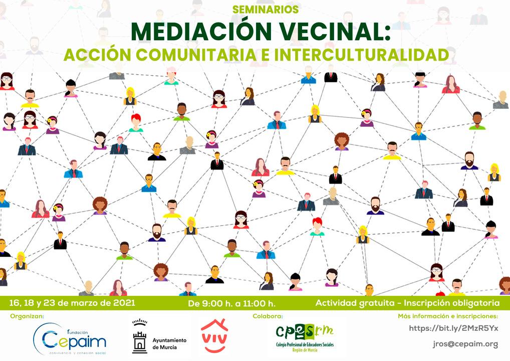 web Cartel SeminariosMediaciónVecinal Murcia viviendaS