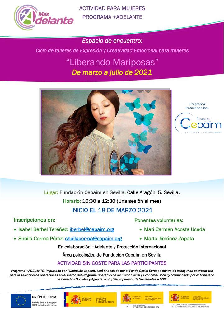 web Cartel Sevilla MasAdelante EncuentroMariposas marzo2021