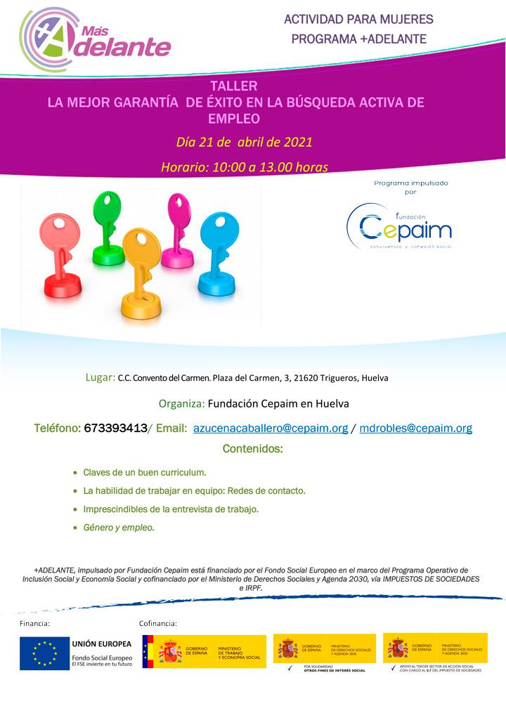 web Huelva MasAdelante TME busquedaactivadeempleo abril2021