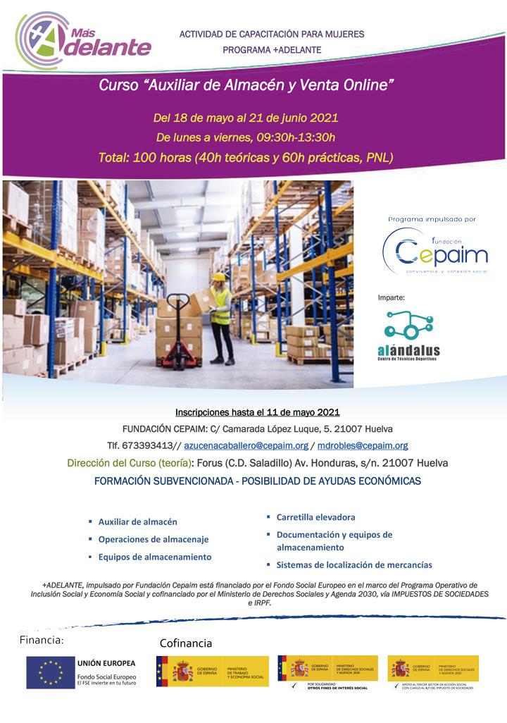 web v2 Cartel Huelva MasAdelante AuxAlmacen mayo2021