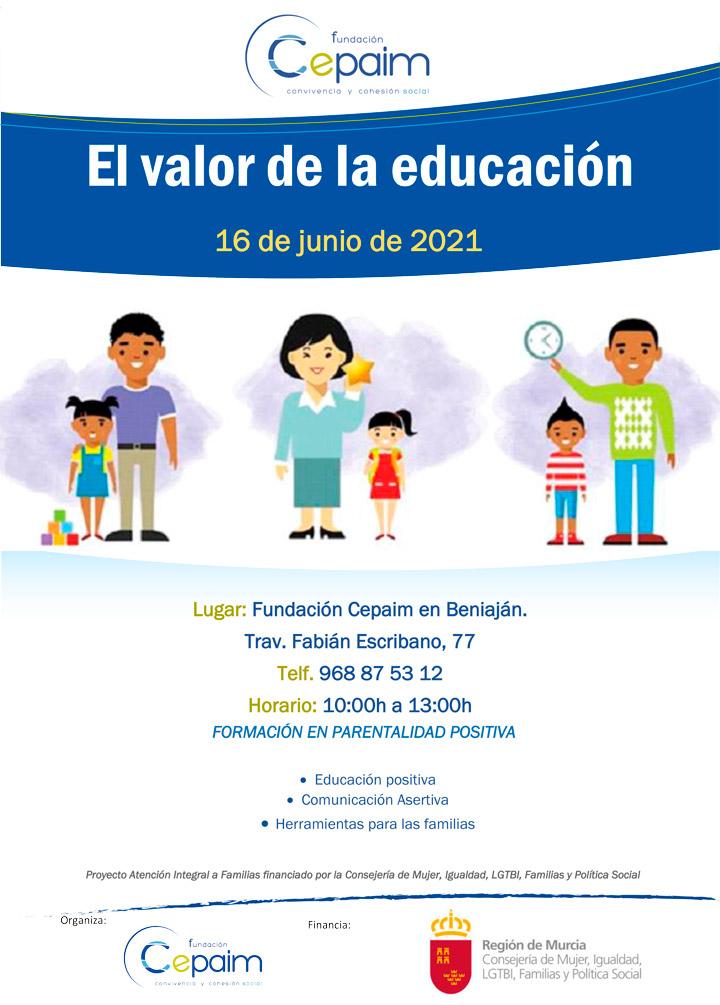 web Cartel Beniaján FamiliasCARM ParentalidadPositiva junio2021