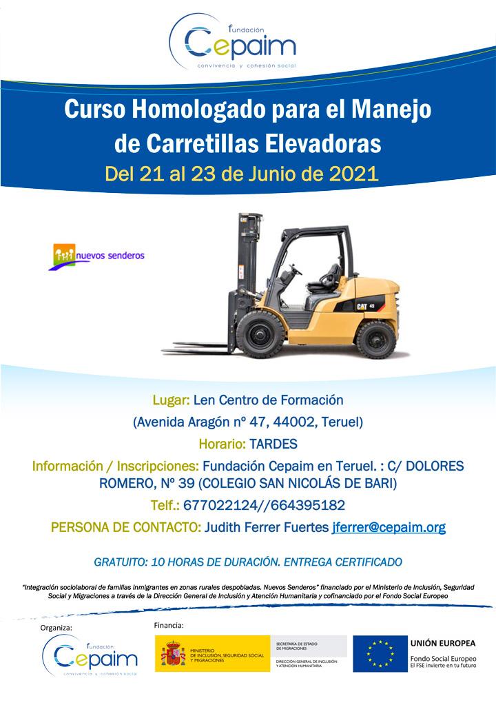 web Cartel Teruel CapacitaciónCarretilla NuevosSenderos junio2021