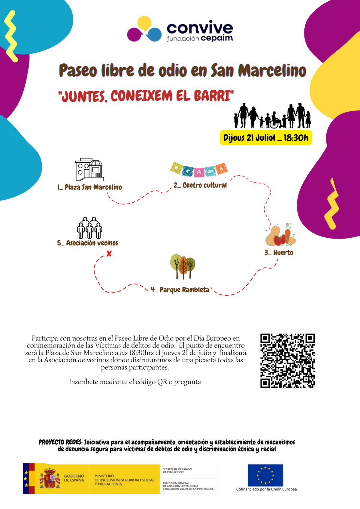 Paseo libre de odio en San Marcelino