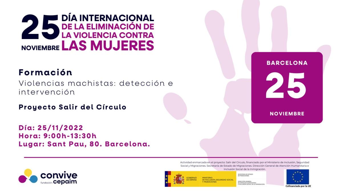 Formación Barcelona 25 N DIA INTERNACIONAL DE LA ELIMINACIÓN DE LA VIOLENCIA CONTRA LAS MUJERES (1)