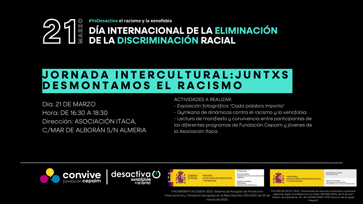 Cartel 21M Día Internacional de la eliminación de la discriminación racial AH y PI 1