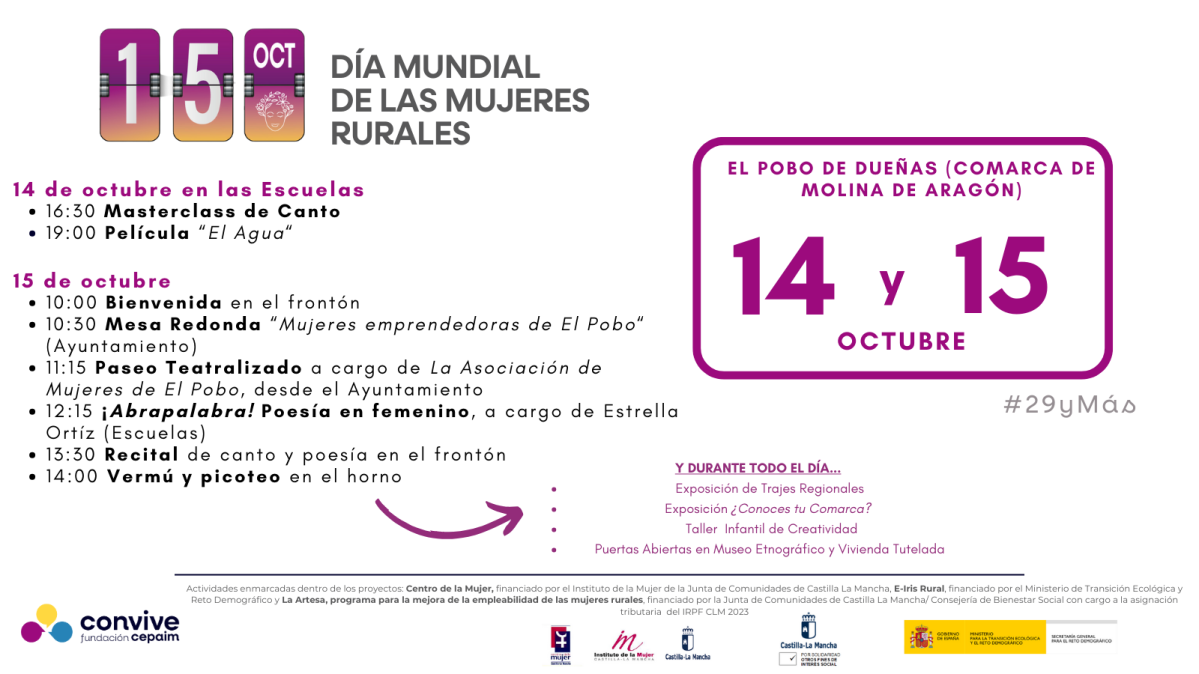 CARTEL DÍA DE LAS MUJERES RURALES MOLINA ARAGÓN 2023