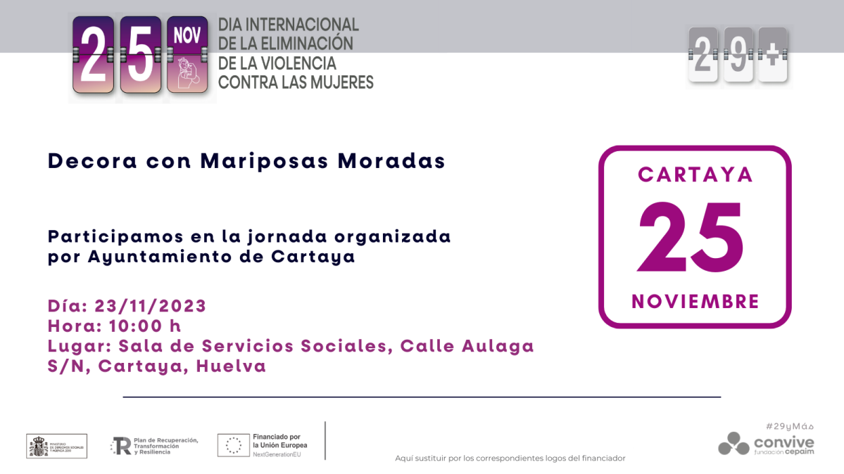 Decora con mariposas moradas
